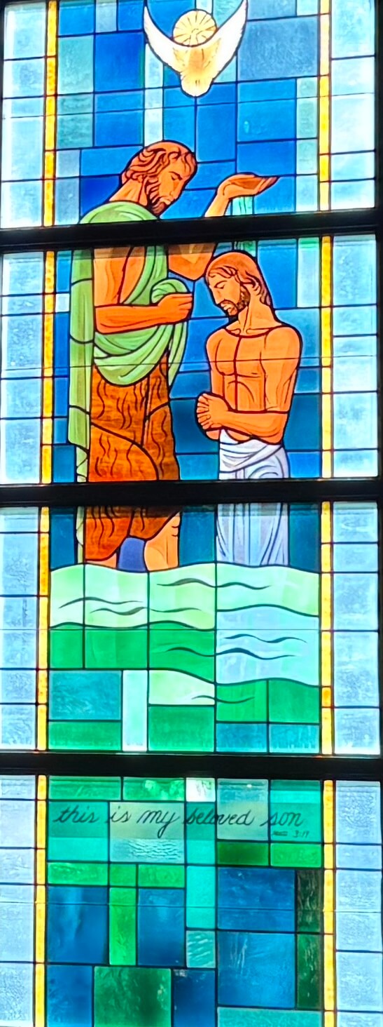 Jesus Baptism Art St. James Church